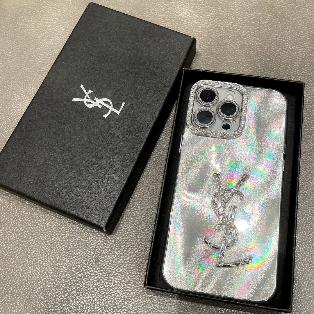 YSL适用苹果16promax手机壳带镜头膜iPhone15/14创意大牌13女网红
