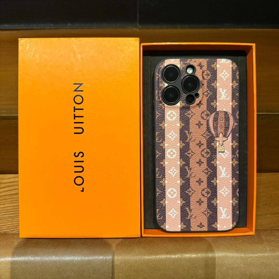 适用iPhone16pro手机壳老花全包苹果15大牌14pm皮质13防摔ins秋冬