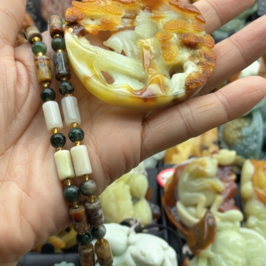 【闪购商品】蛇纹石玉颈饰合金钳*有