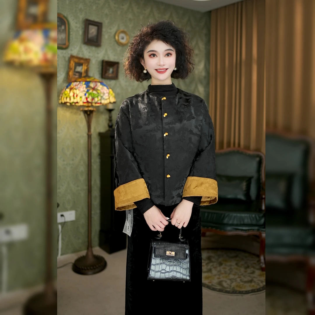 新中式唐装盘扣老钱风外套2024棉服盘扣上衣MCFMF1280