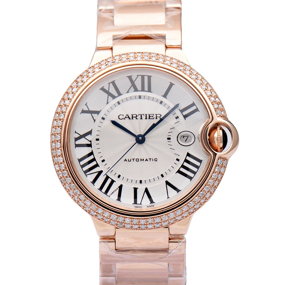 99新 Cartier/卡地亚 蓝气球系列W69006Z2后镶钻玫瑰金42mm男表