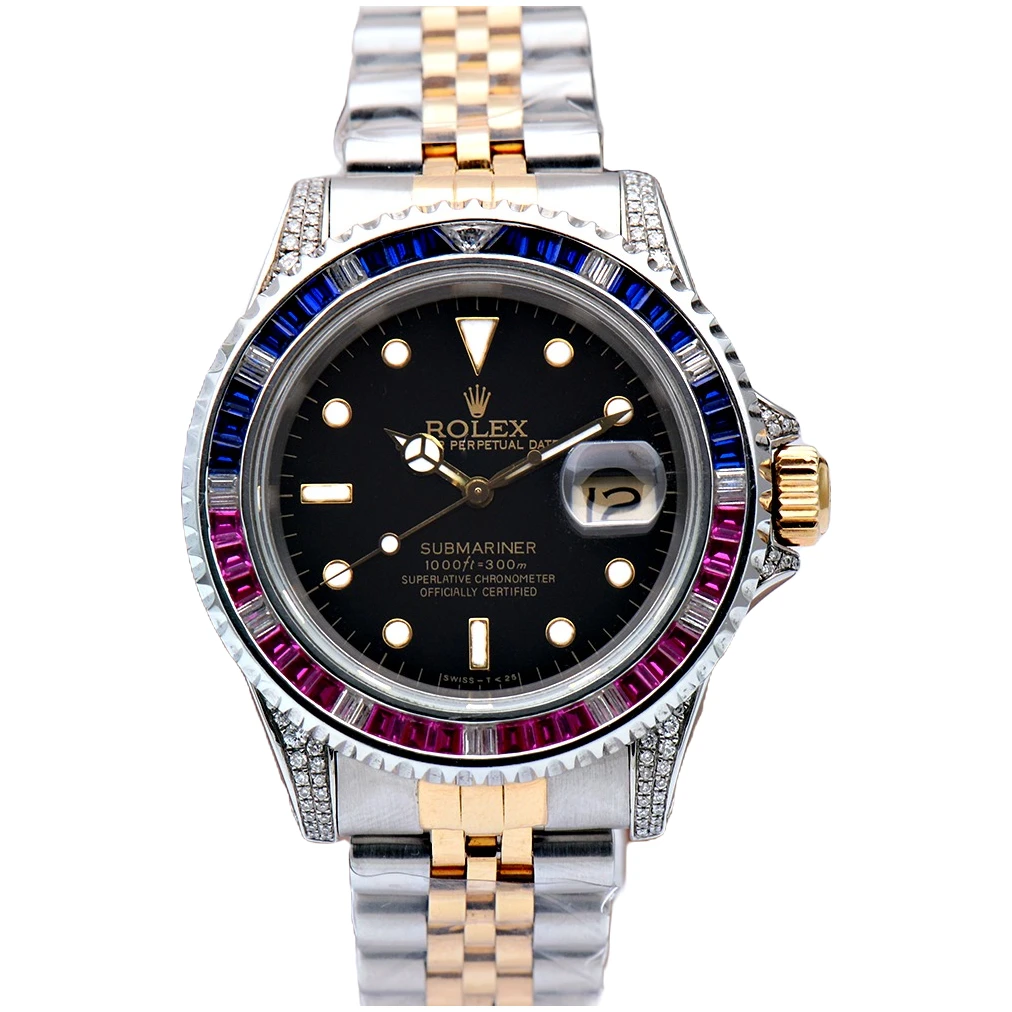 99新 Rolex/劳力士 潜航者系列16613间黄金后钻40mm自动机械男表