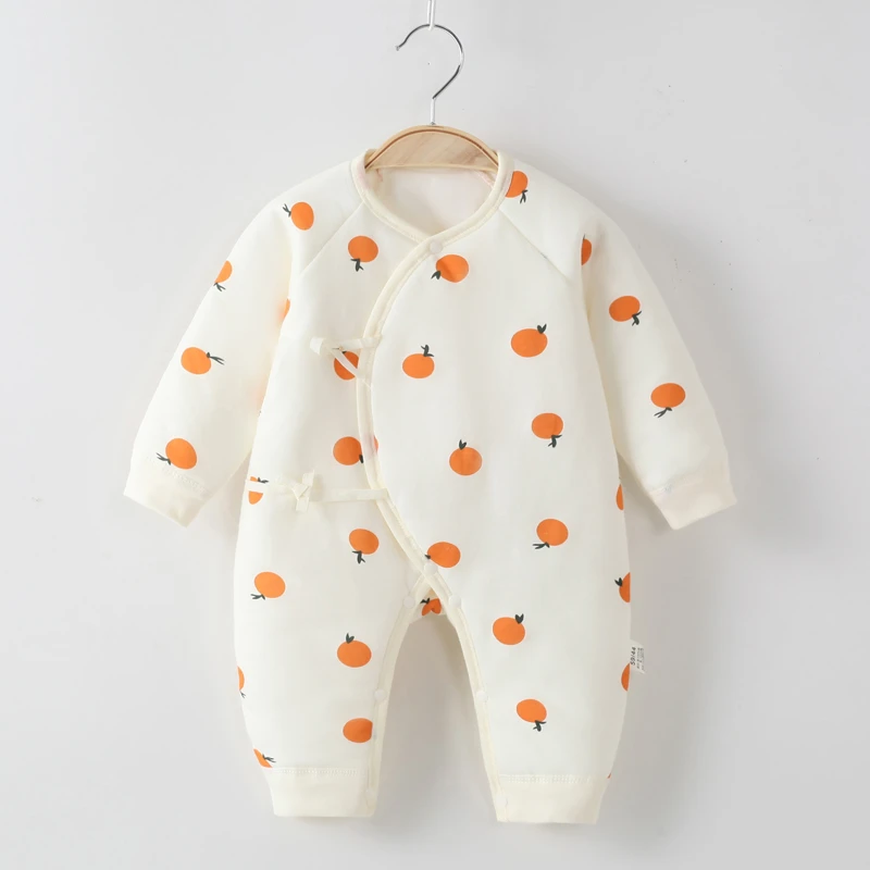 120克加厚棉秋冬婴儿衣服棉衣宝宝和尚服连体衣