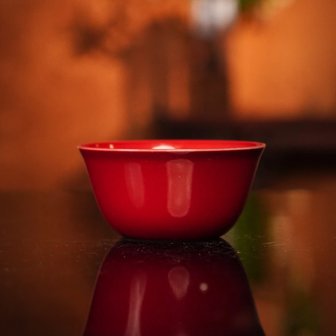 良朋  玫瑰红撇口杯  手工茶具茶杯纯手工专用 LP8357