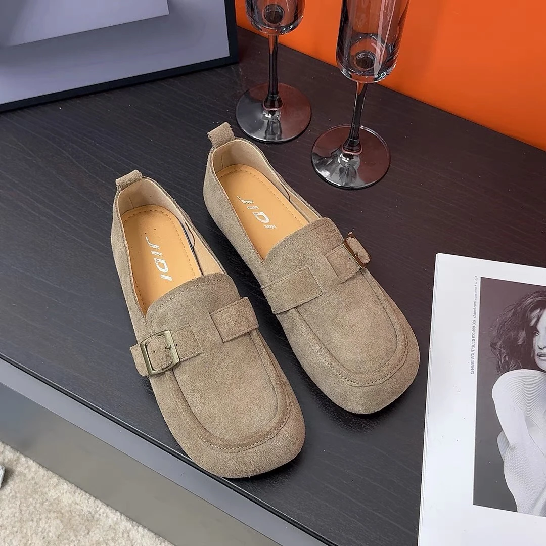 830-7 新款韩版时尚女鞋圆头乐福鞋休闲软底舒适百搭