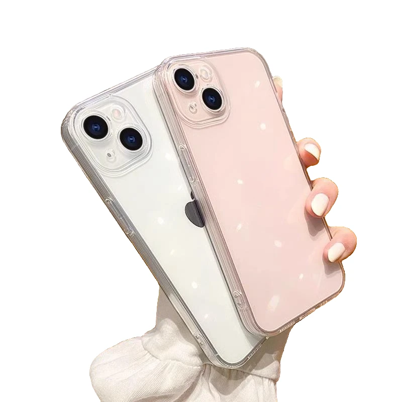 简约可爱iphone15promax苹果14ins手机壳15硅胶全包透明防摔小众