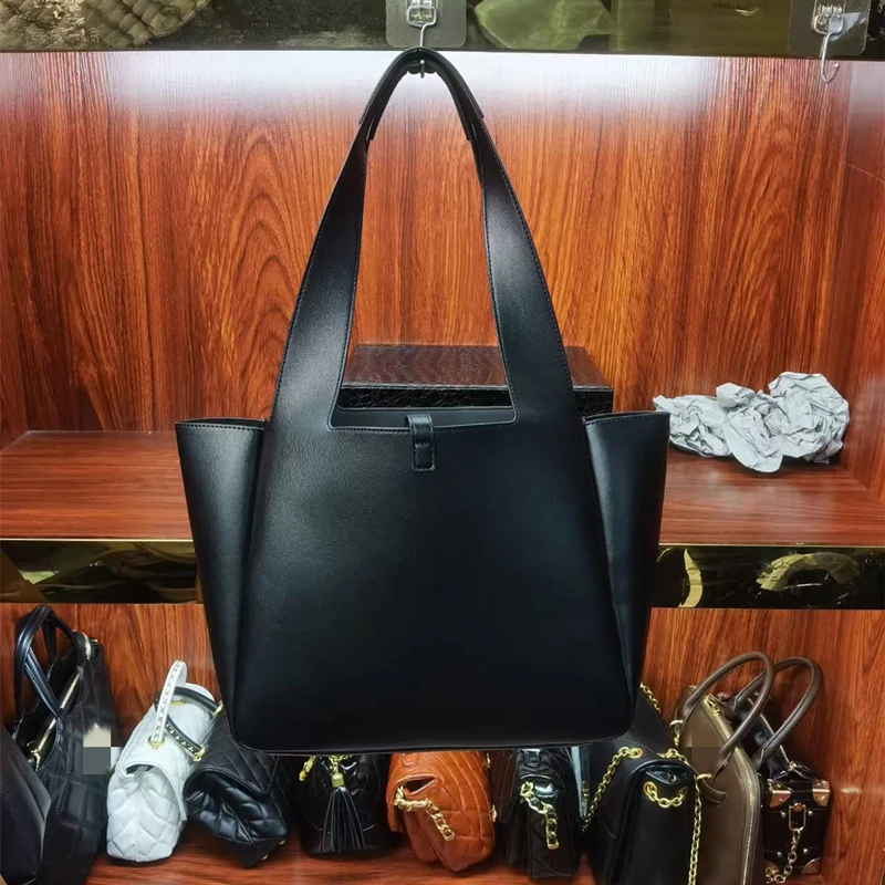 A（大hobo）真皮女包 斜挎单肩包包 黑色双面包 面面无压力