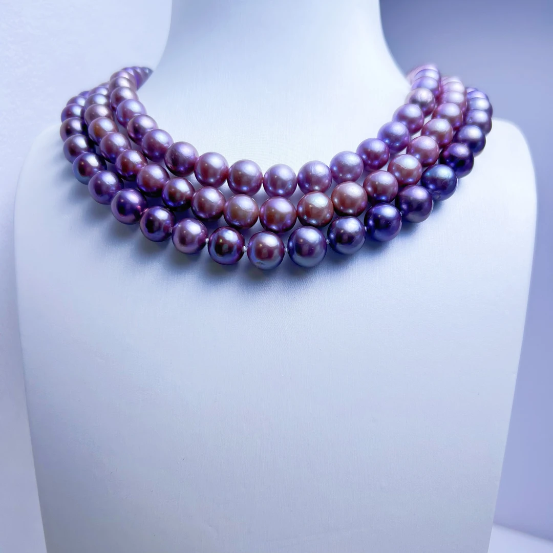 特选大点位淡水极光【妖孽紫】色经典高贵 9-11mm左右 多样性发一