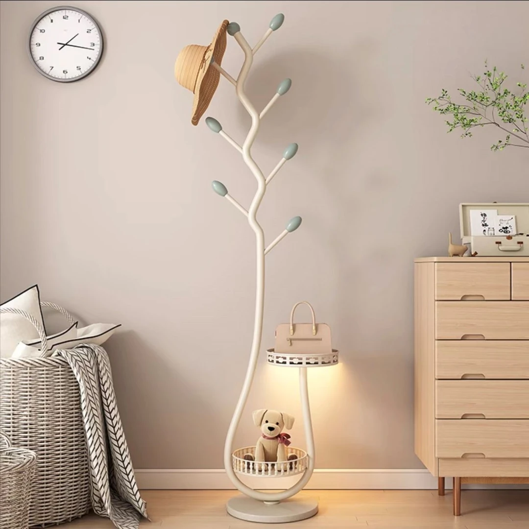 衣帽架落地立式简约奶油风挂包架家用房间客厅卧室玄关轻奢挂衣架