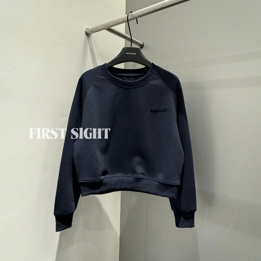 初见家【贴布卫衣】2024早秋韩版显瘦运动休闲时尚卫衣女