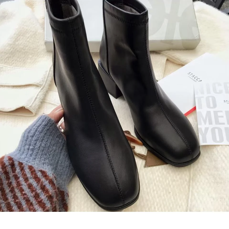【叶子好物】BH13726 女士精品高跟短靴