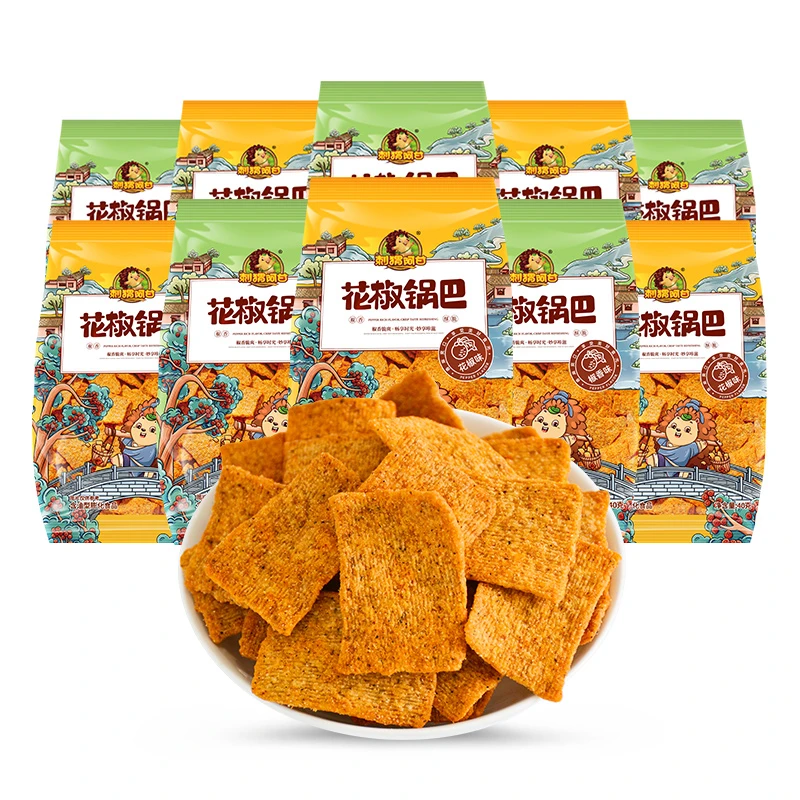 刺猬阿甘 花椒锅巴40g大包装 粗粮小米大黄米麻辣酥脆零食一整箱
