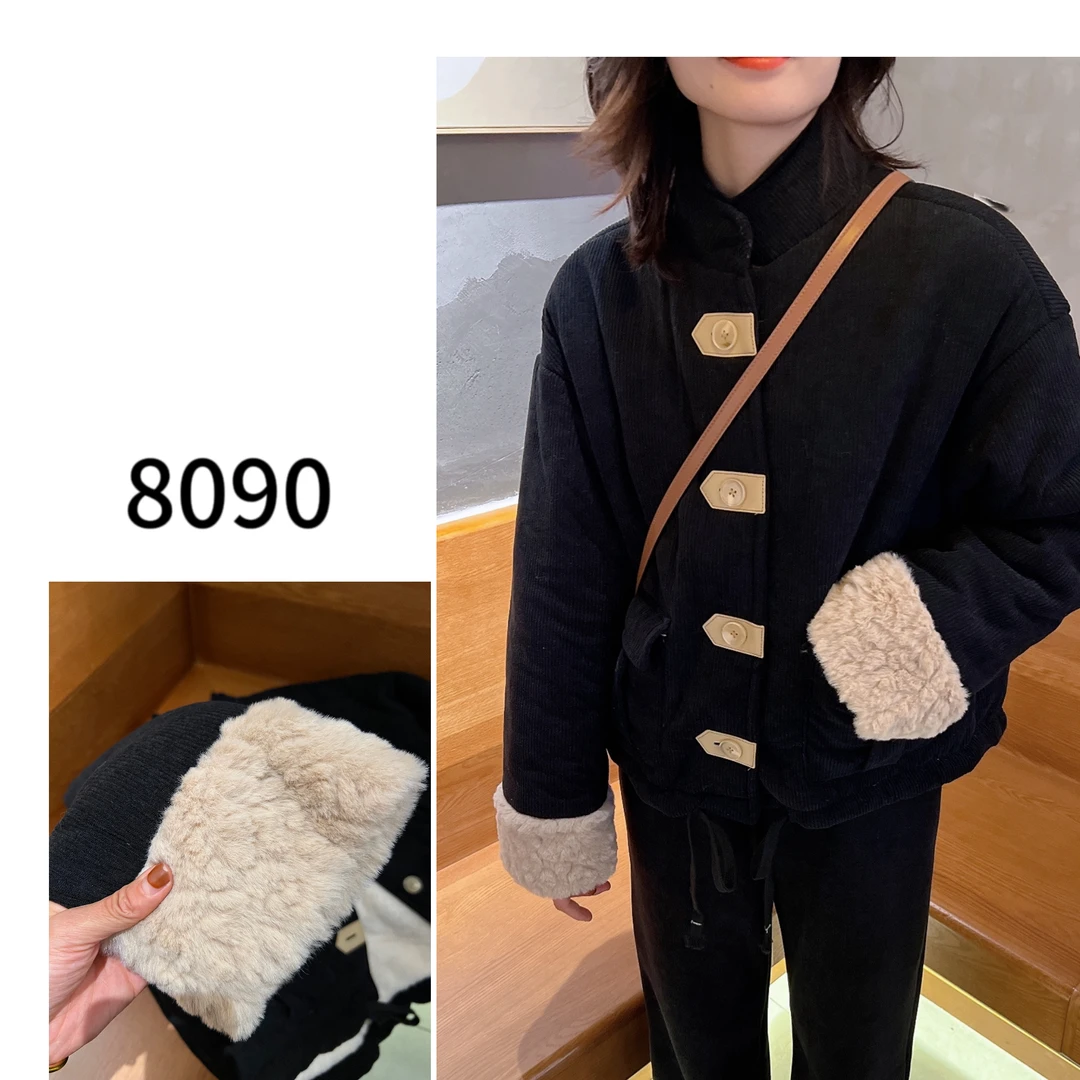 过冬必备【8090暖居】复古灯芯绒下摆抽绳外套秋冬加绒加厚NJ-23190