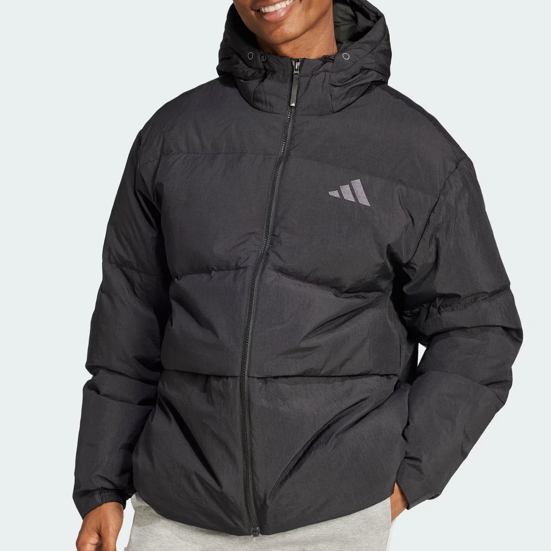 【阿迪达斯/就近门店】Adidas男子黑色基础款短款羽绒服JG5940