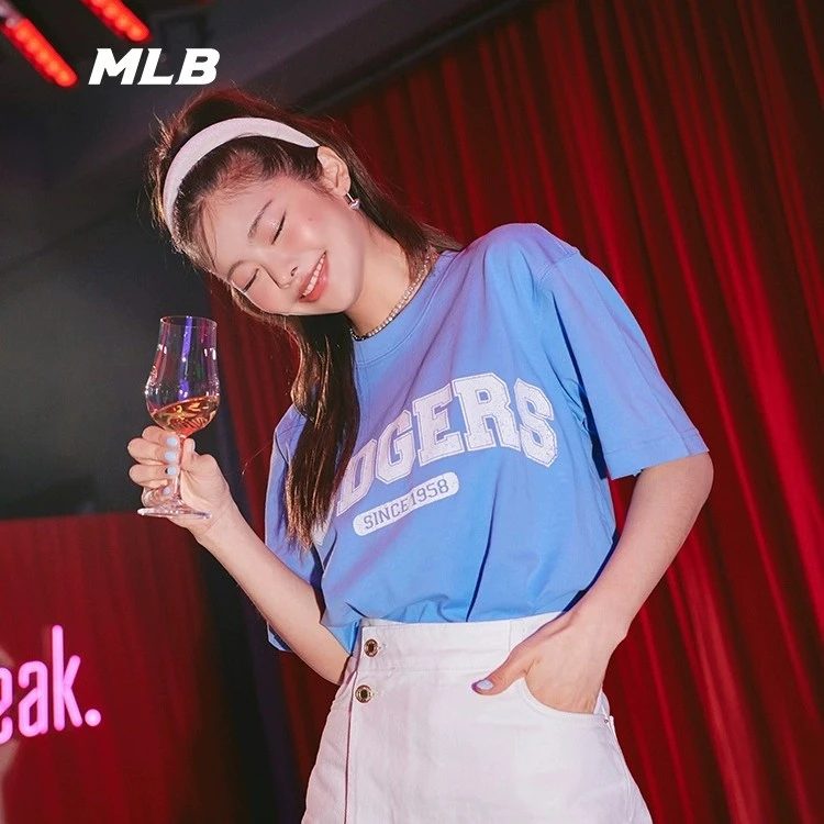MLB男女同款字母短袖圆领T恤宽松款休闲百搭短袖T恤夏季3ATSV0633