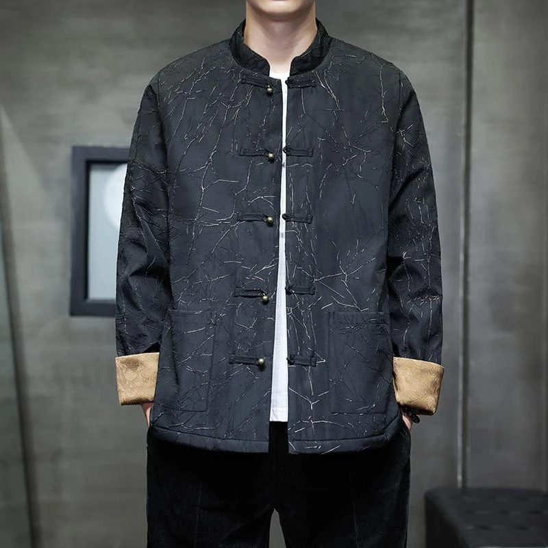 中国风棉服棉袄男冬季复古宽松大码青年百搭中式加厚保暖棉衣外套