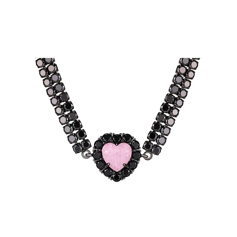 unow 铜合金树脂项链 莉莉的酷项链耳环戒指香芋紫千金系列时尚