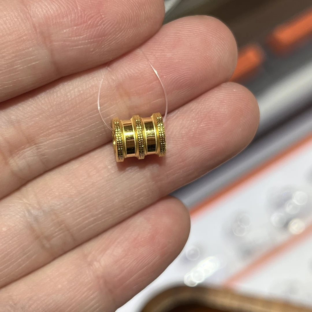 【小蛮腰】六桂福足金小蛮腰转运珠六字真言路路通滚桶珠金珠
