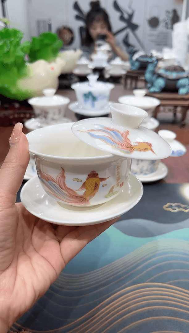 【闪购商品】小号金玉满堂元宝盖碗