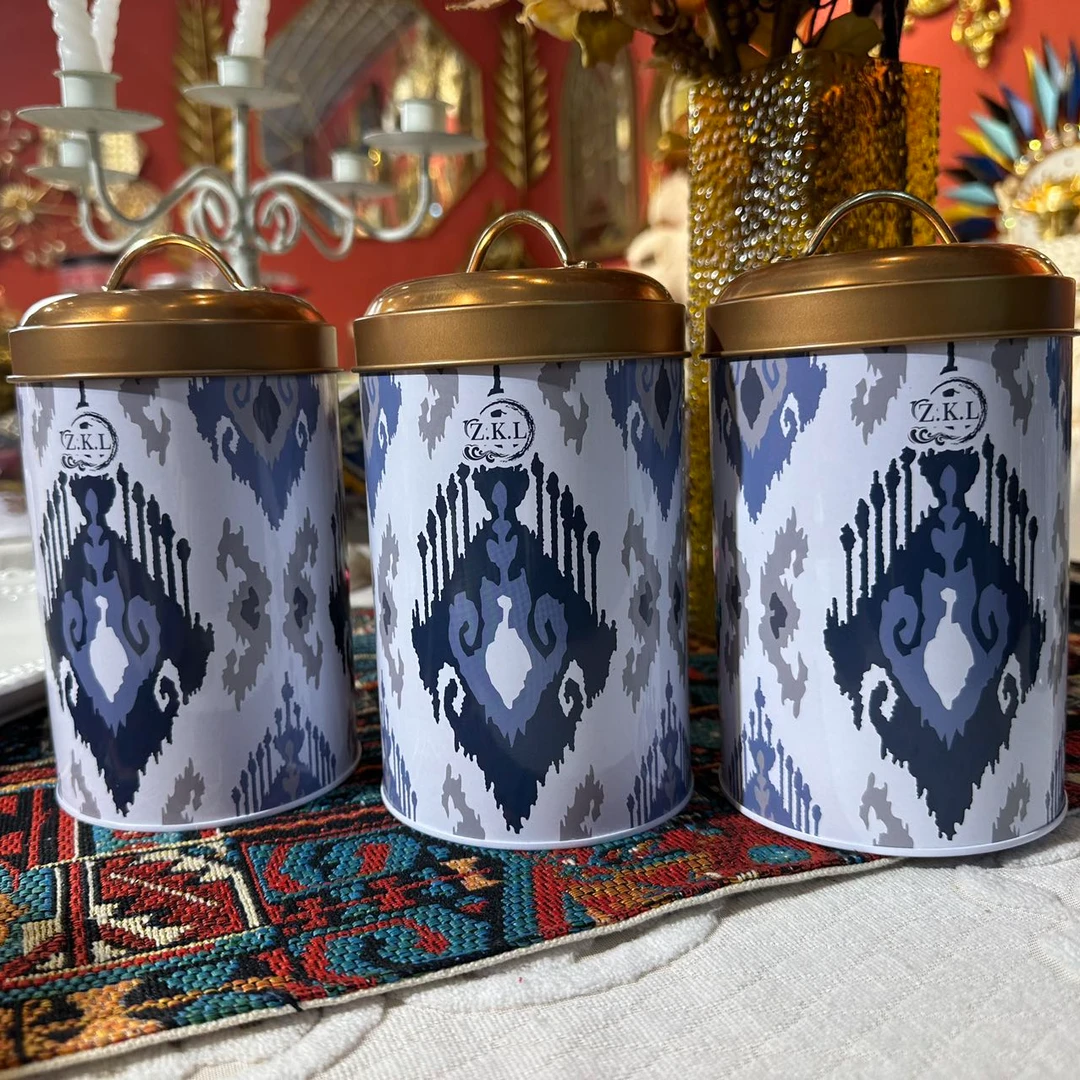 【hasoy新疆包邮】轻奢茶盐罐带盖高档复古创意大容量盒装茶盐罐