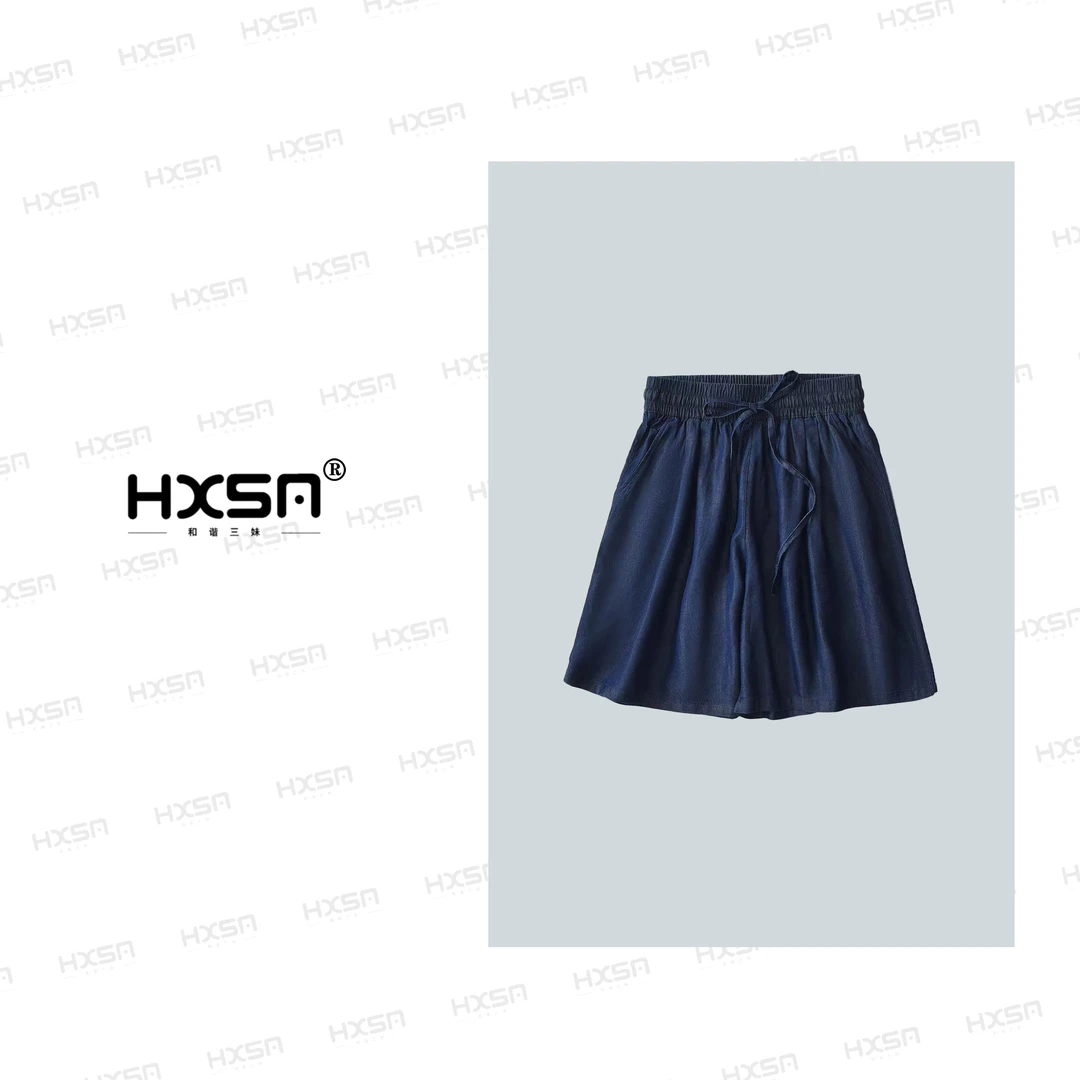 （现）HXSM「莱赛尔天丝牛仔短裤」夏款洋气显瘦减龄百搭短裤895