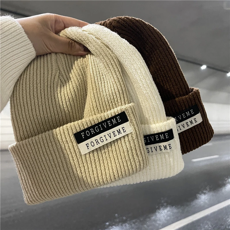 【Muusu】秋冬针织帽户外保暖防寒时尚显脸小帽子潮流毛线冷帽sss