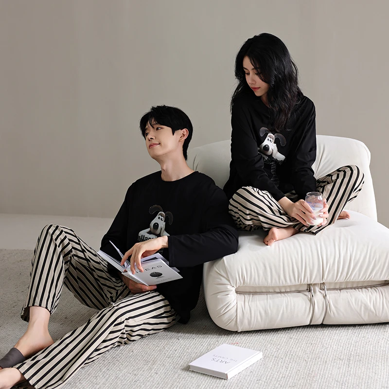 7A抑菌棉睡衣早秋家居服2025年新款春秋季情侣装可外穿长袖长裤