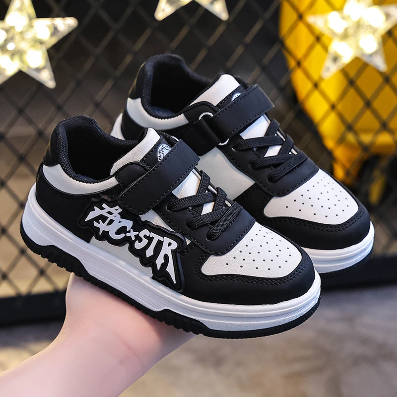 男童运动鞋秋季儿童平底板鞋中大童女孩粘扣韩版百搭防滑休闲潮鞋