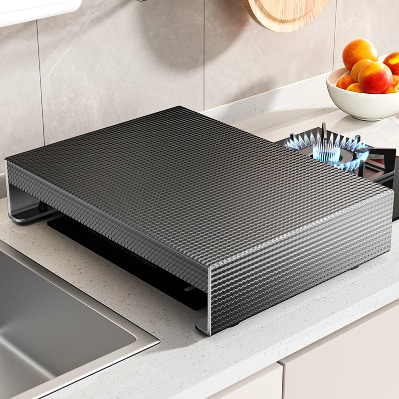 燃气灶盖板罩厨房置物架煤气灶遮挡板猛火灶台加高加宽电磁炉支架