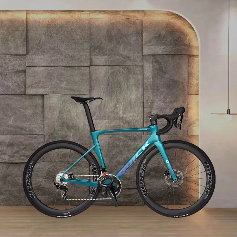 【清仓款】QUICK 快客 RIMEAERO碳纤维公路车105大套 一体碳把 整车