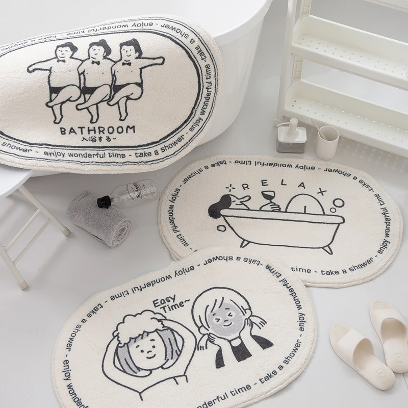 可机洗卫生间可吸水情侣地垫浴室门口宠物软地垫子防滑不掉毛地毯