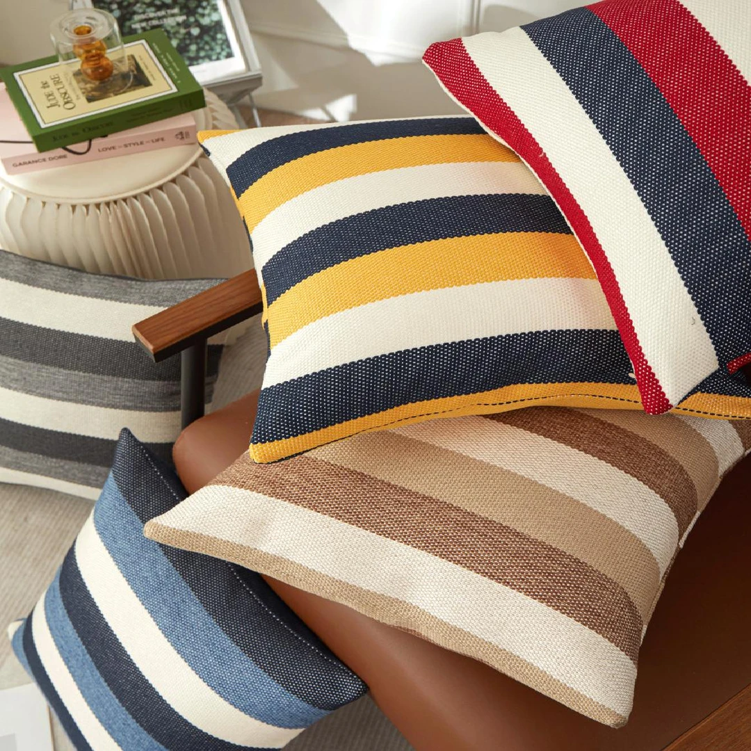 五彩缤纷民族风粗布料抱枕套复古风靠垫沙发背垫套可拆洗靠背靠枕