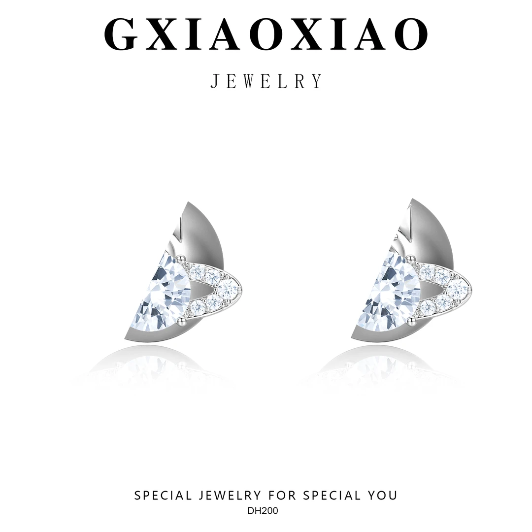 铜合金合成锆石耳饰 GXX DH200 新款潮时尚轻奢气质简约小众耳环