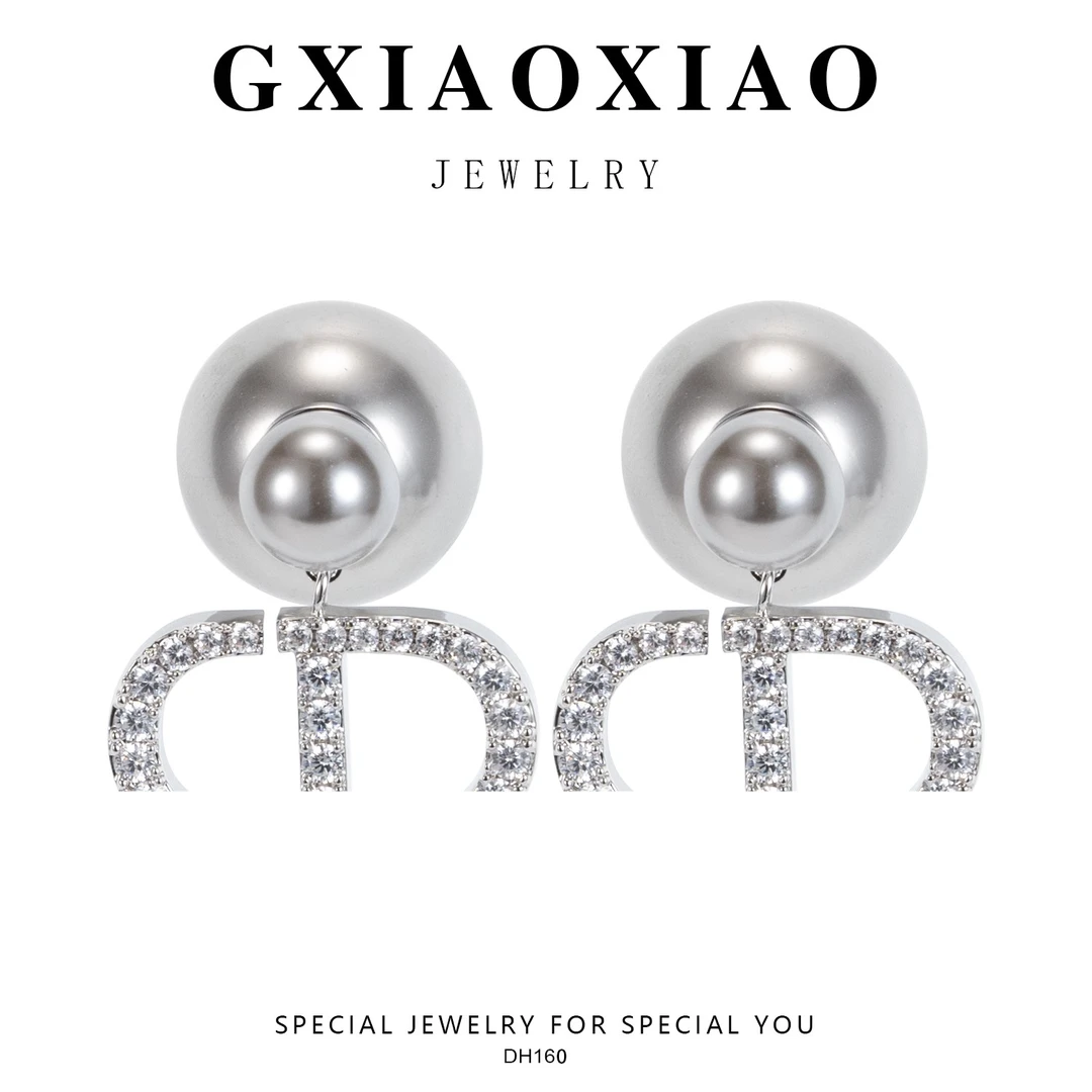铜合金仿珍珠耳饰 GXX DH160 【格雷系穿搭】简约设计感气质耳环女
