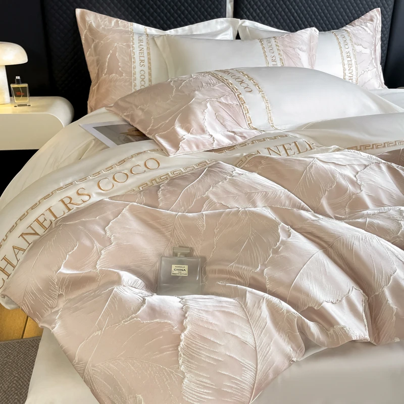 2025新款冰丝四件套轻奢高档凉感丝滑床单被套床上用品夏季三件套