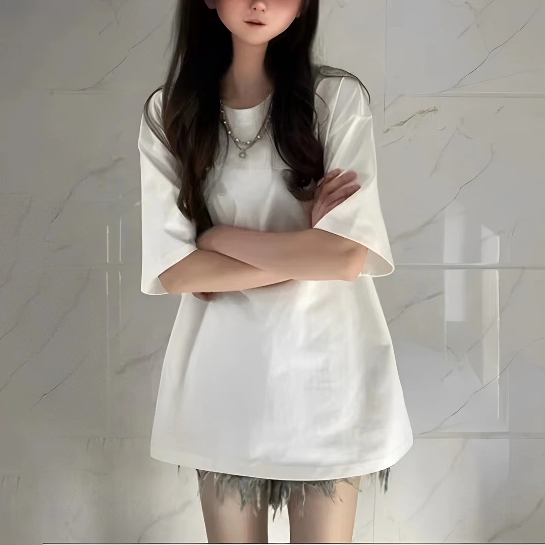 ins超火纯棉短袖T恤女夏韩版潮宽松慵懒半袖上衣休闲百搭简约体恤