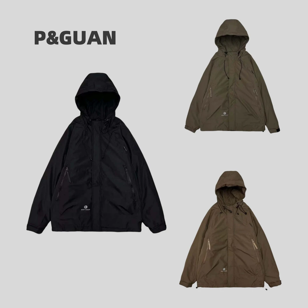【文帛专属】新款机能风大口袋工装大口袋C小标羽服冲锋衣外套2807