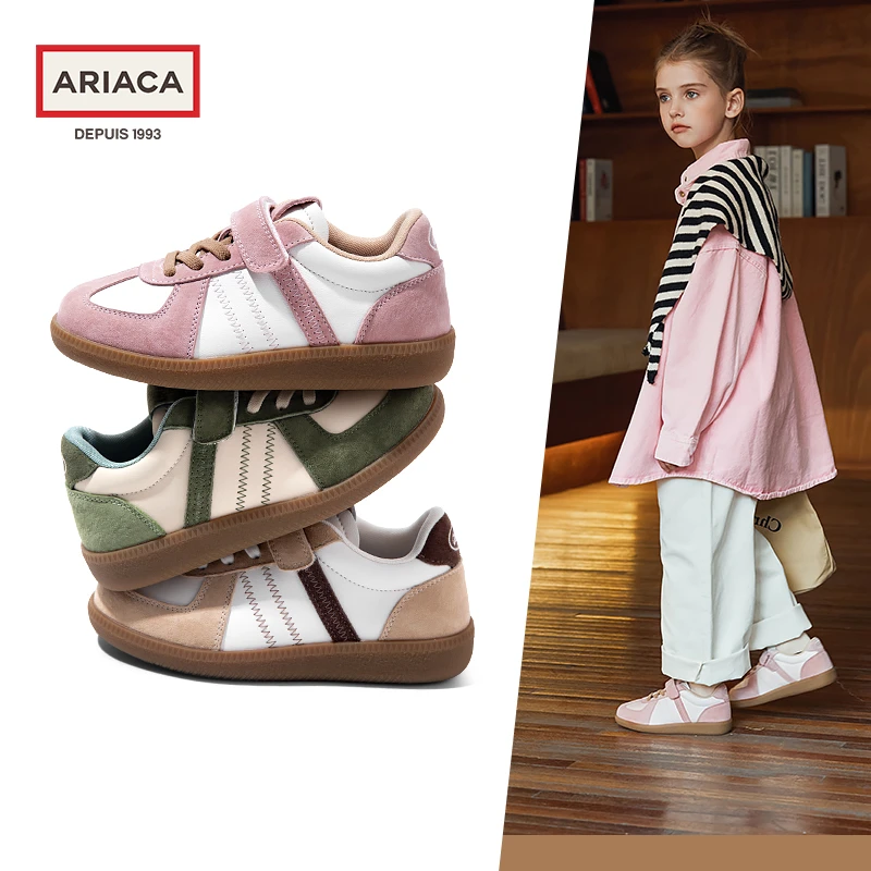 ARIACA艾芮苏女童鞋子德训鞋2025春季新款板鞋软底休闲儿童运动鞋