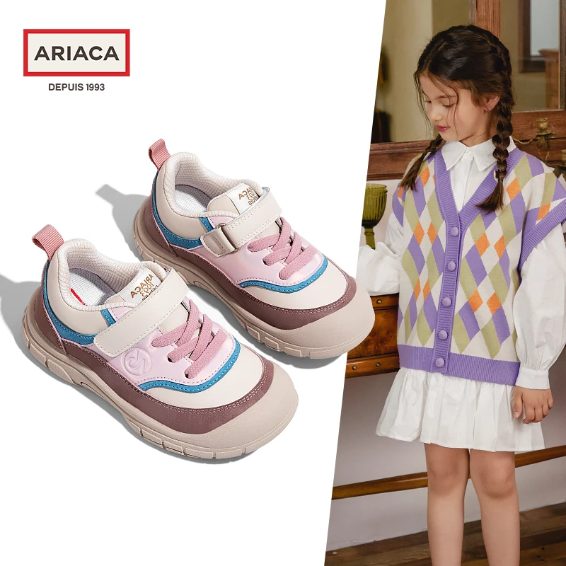 ARIACA艾芮苏女童运动鞋2023秋季新款小女孩时尚软底单鞋儿童鞋子