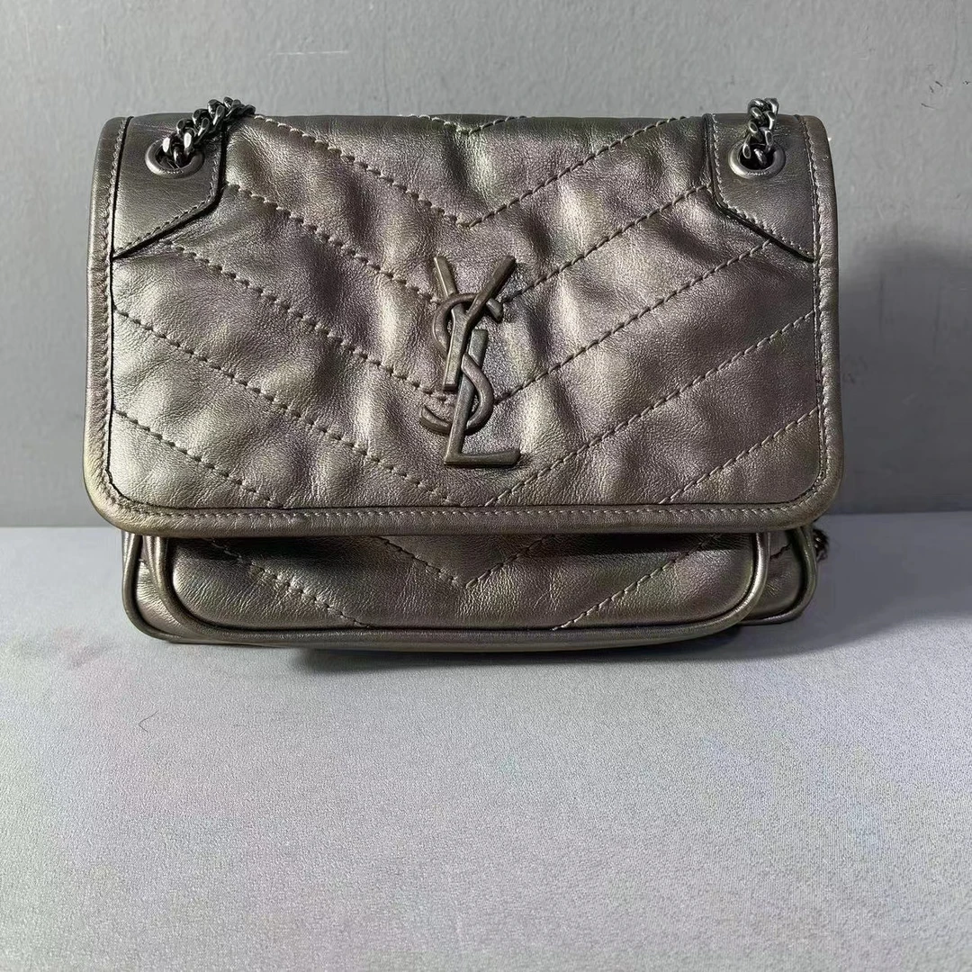 95新  捐金沉珠/圣罗兰/YSL/小号niki/单肩包