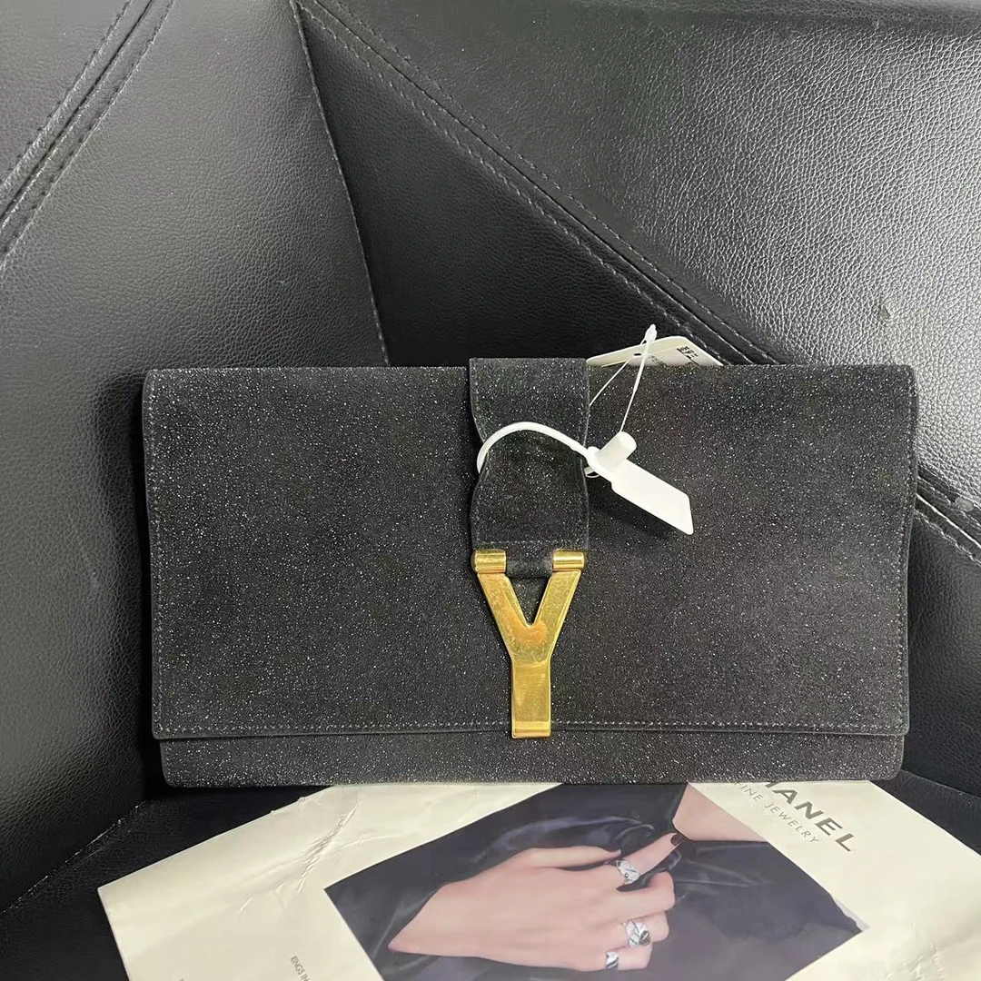 95新 YSL/圣罗兰 捐金沉珠/手拿包