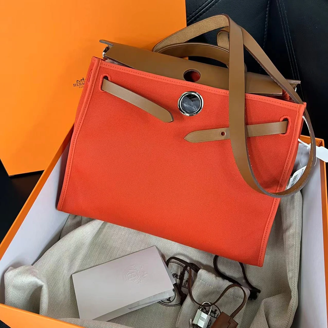 99新 Hermes/爱马仕 捐金沉珠/herbag/31cm/全套D刻