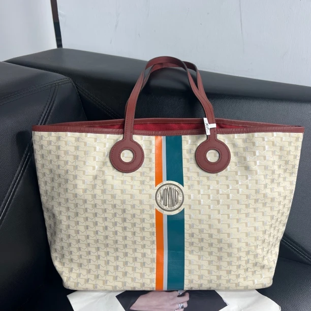 95新 MOYNAT/摩奈 捐金沉珠/中号购物袋单肩