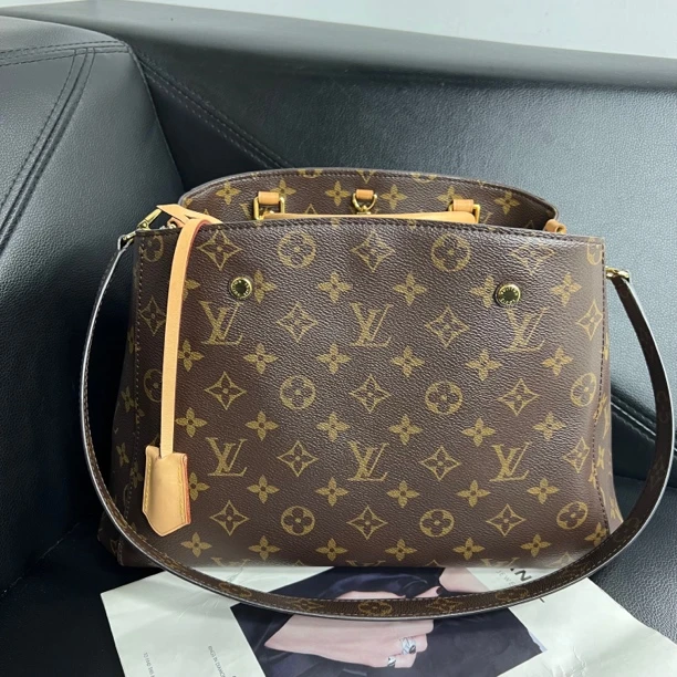 95新 LouisVuitton/路易威登 捐金沉珠/中号蒙田单肩