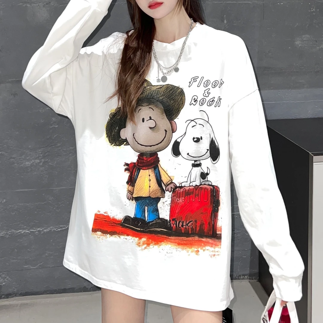 【吴姐定制】5689新款时尚设计感喷涂印女款圆领T恤