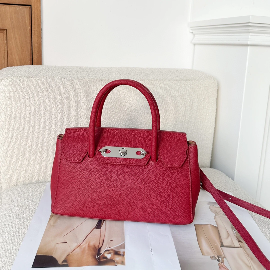 【吴姐定制】6652 女士简约时尚百搭韩版手提包单肩包