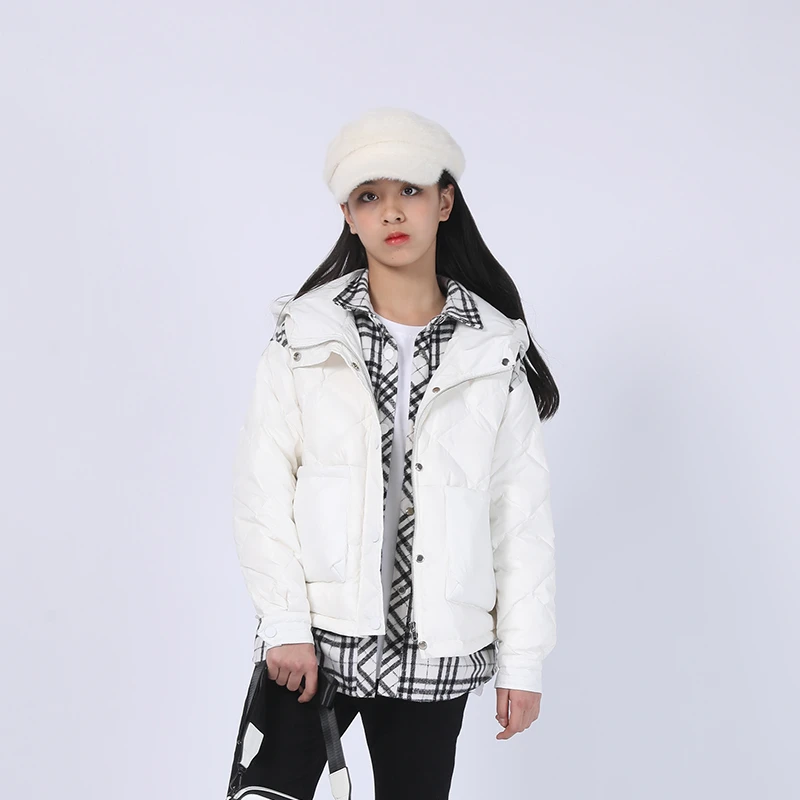 321218120女童冬季两件套羽绒服时尚马甲+长袖羽绒套装（YIHAO）