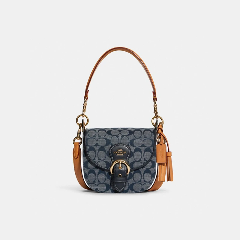 COACH/蔻驰Kleo经典老花香布蕾马鞍腋下包C8512.IMDEI
