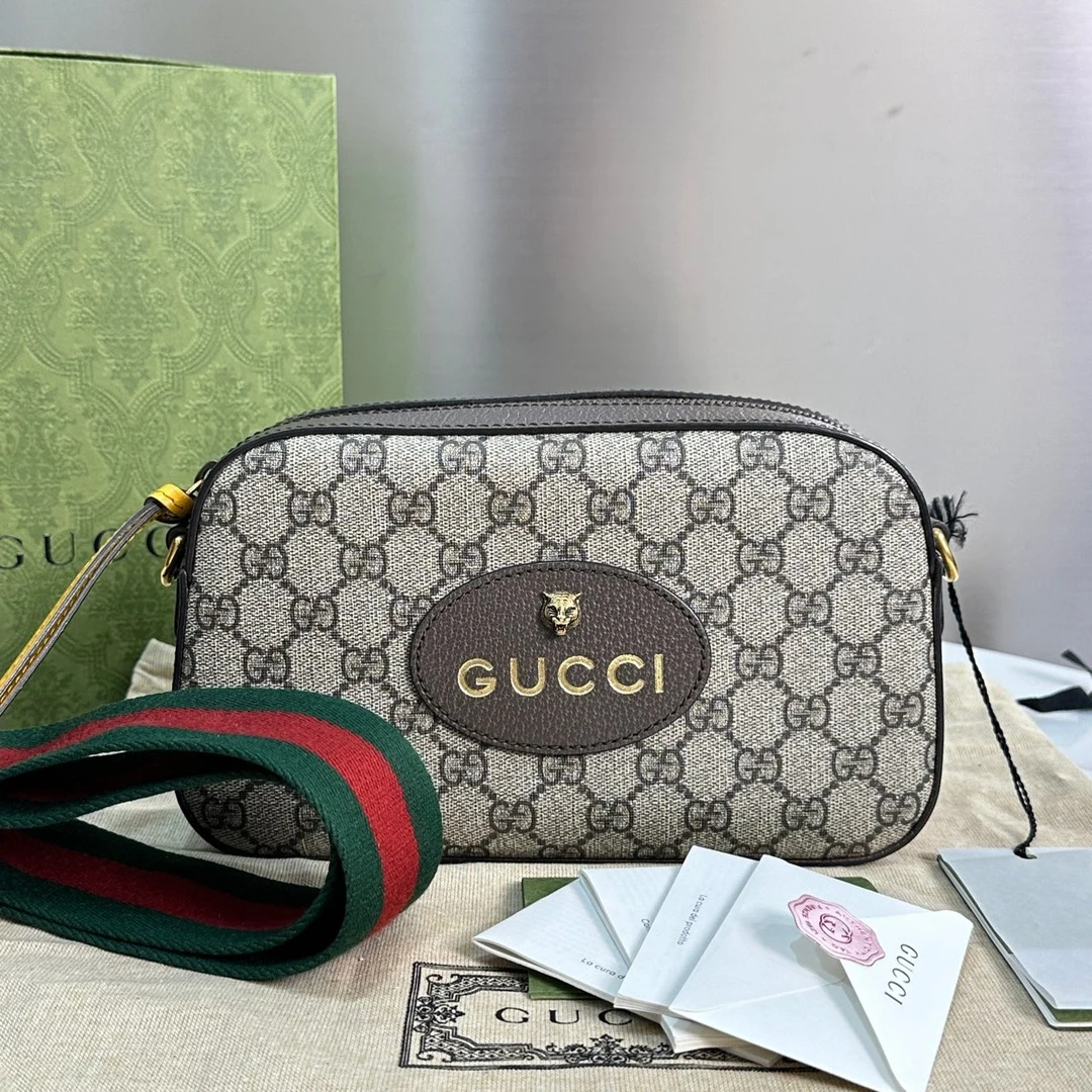箱包/单肩包 古驰 Gucci家经典老花花纹,相机包斜挎包,