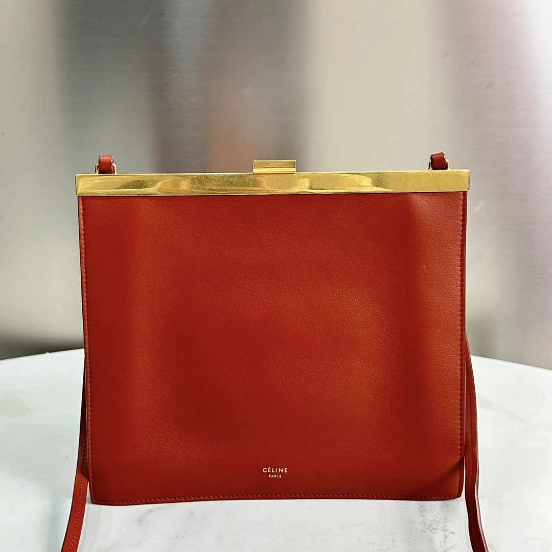 95新 Celine/思琳 CelineClasp/赛琳夹子包斜挎包9247772